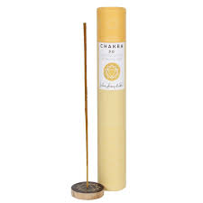 Chakra 30 incense sticks with holder - lemon