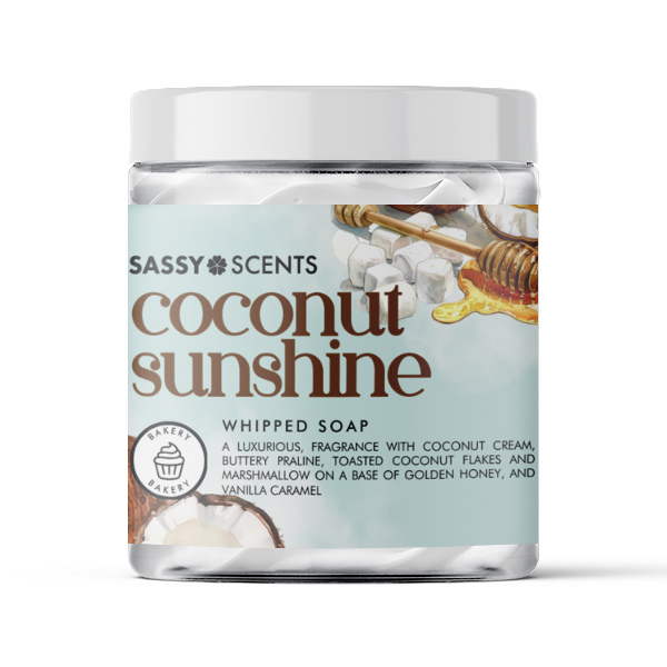 Sassy Scents Coconut Sunshine Whipped Soap 115g