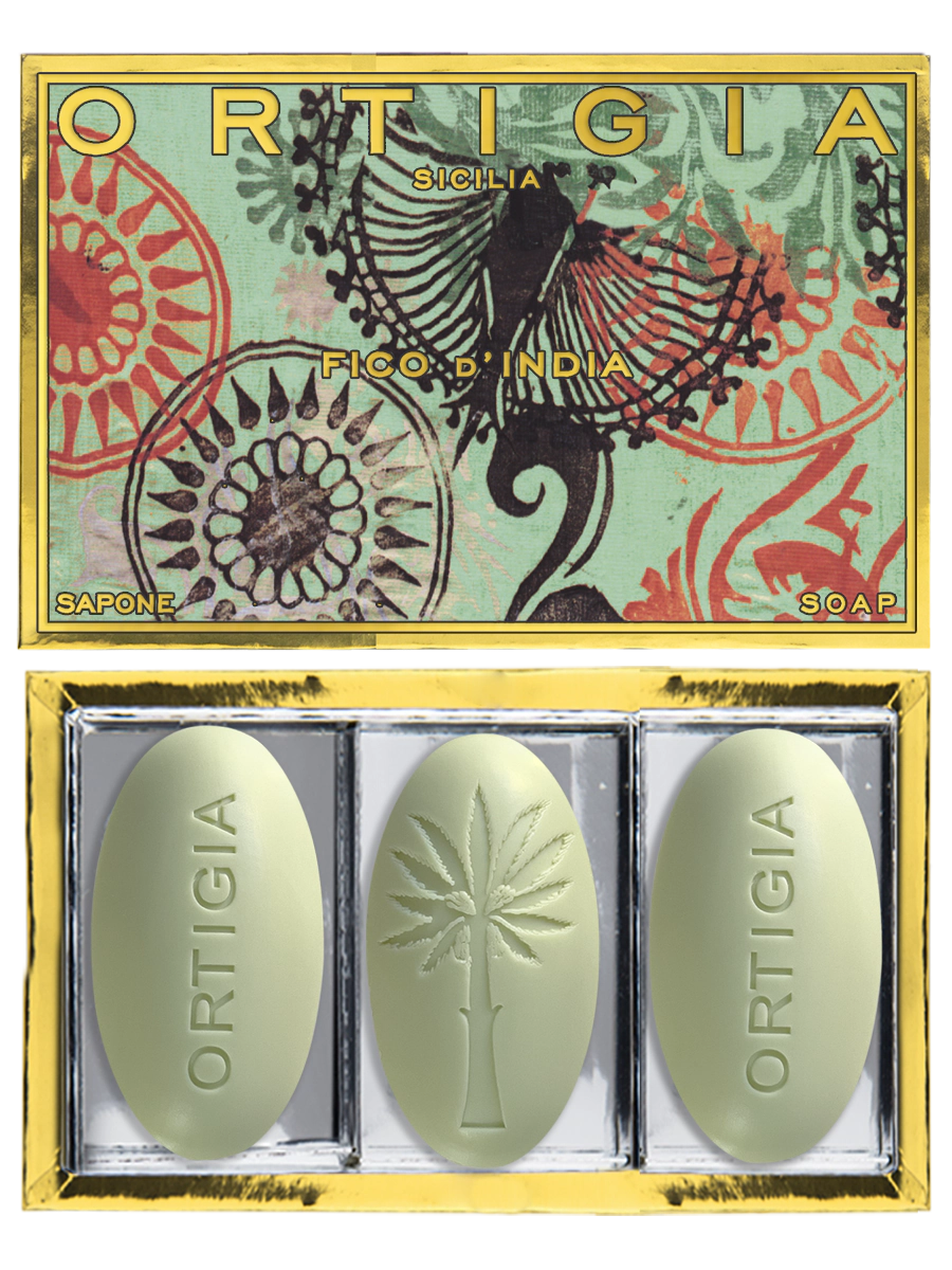 Ortigia Sicilia Fico d’India Olive Oil Soap Large Box (3 x 100g)