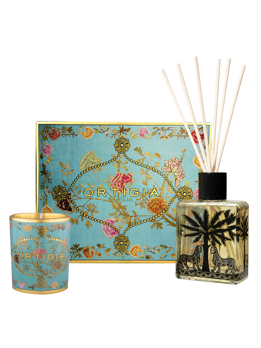 Ortigia Sicilia Florio Casa Box Diffuser & Decorated Candle