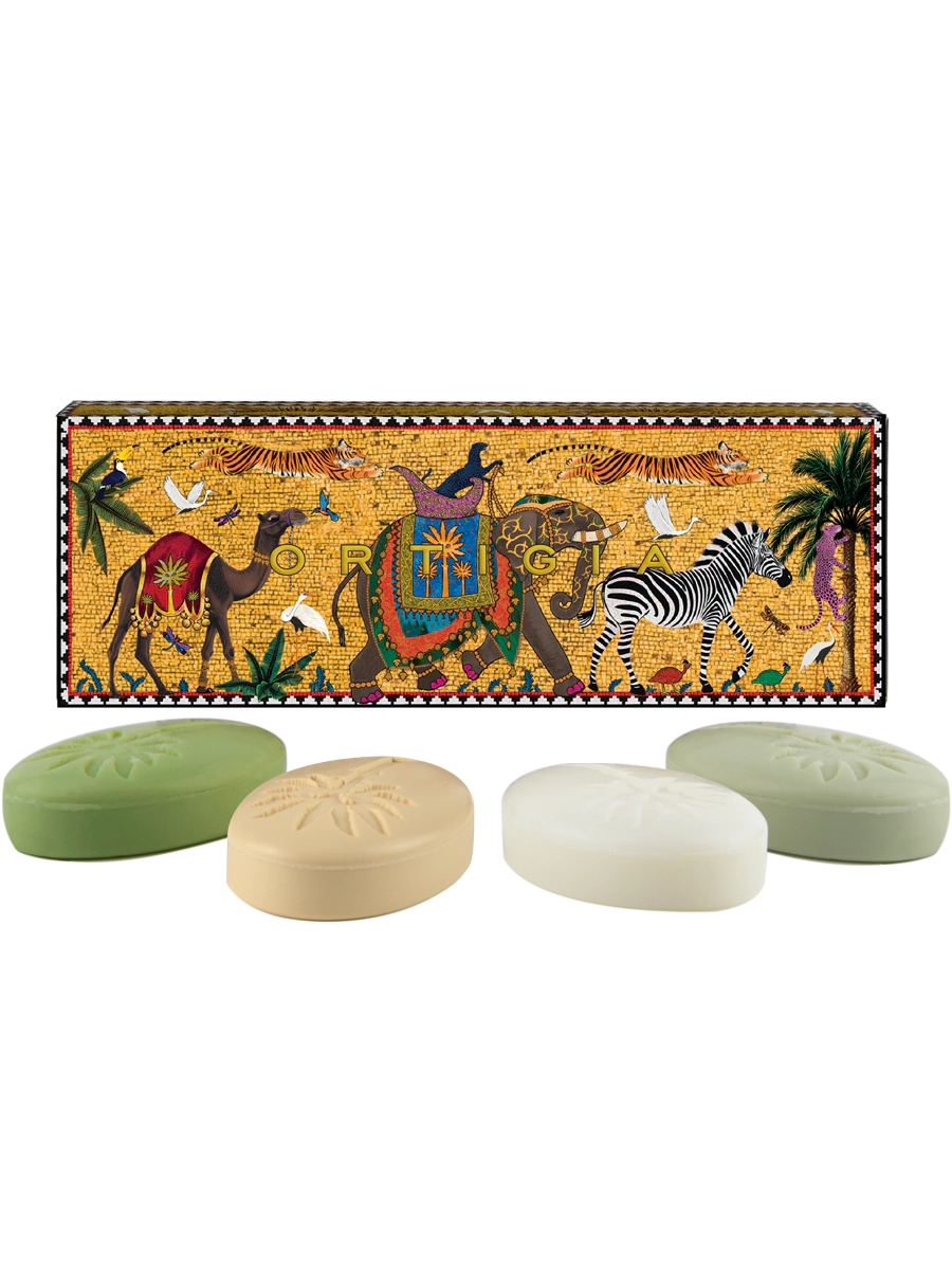 Ortigia Sicilia Flying Tiger Assorted Soap – 4 Olive Oil Soaps (4 x 25g)