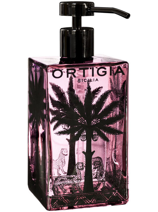 Ortigia Sicilia Pink Empty Glass Soap Dispenser 475ml