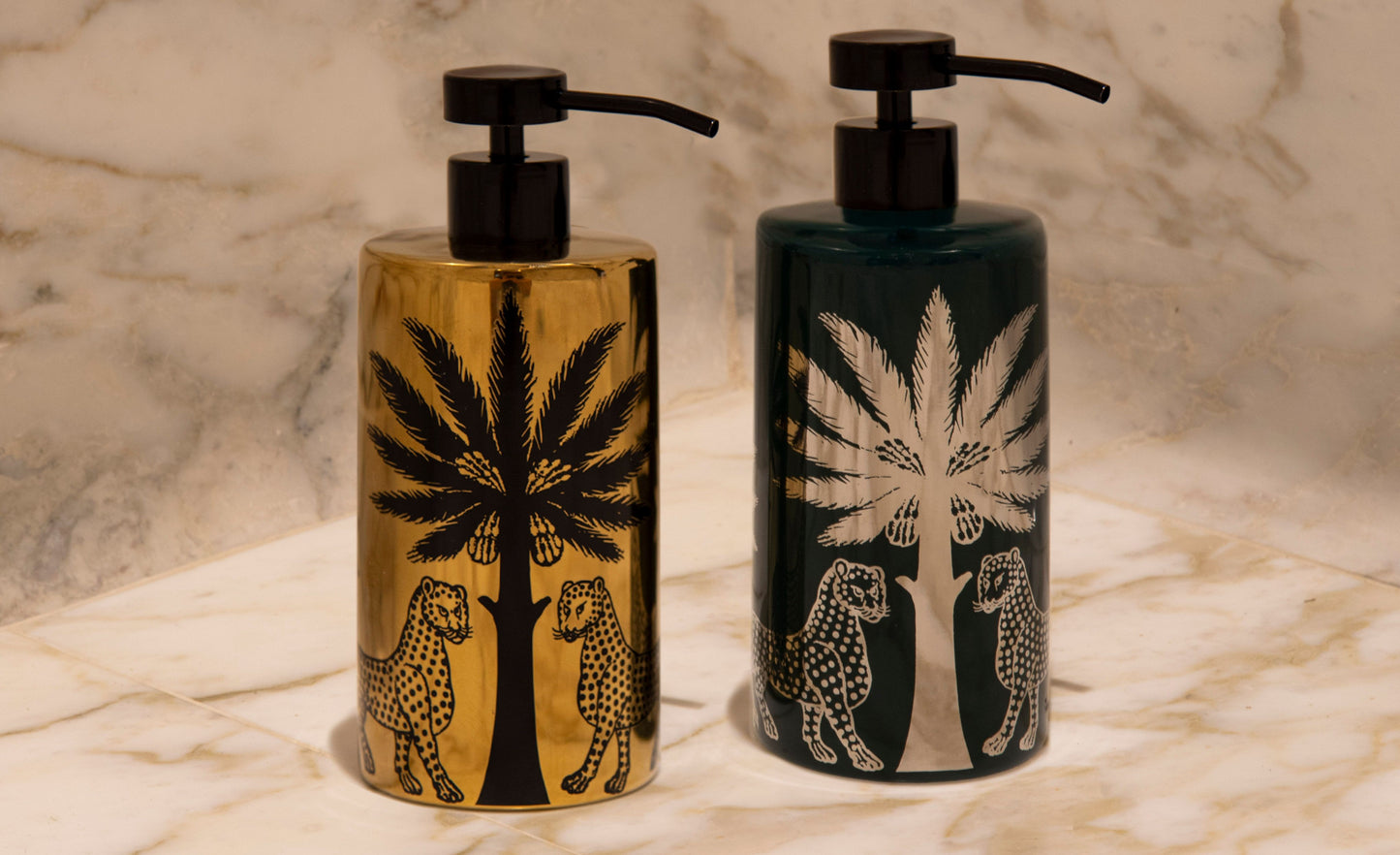 Ortigia Sicilia Green Ceramic Bottle Empty 300 ml