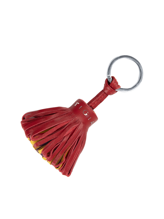 Ortigia Sicilia Pom Pom Keyring Red Tricolore