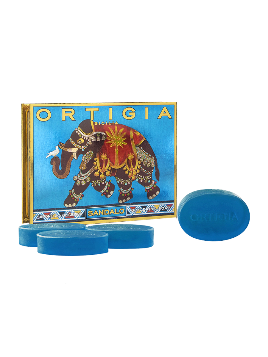 Ortigia Sicilia Sandalo Glycerine Soap Small Box 40g x 4