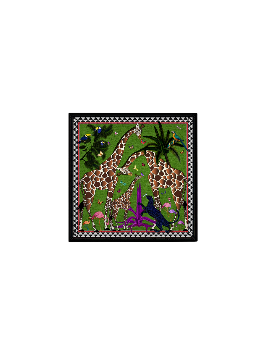 Ortigia Sicilia Mini Tray Giraffe Green (16x16cm)