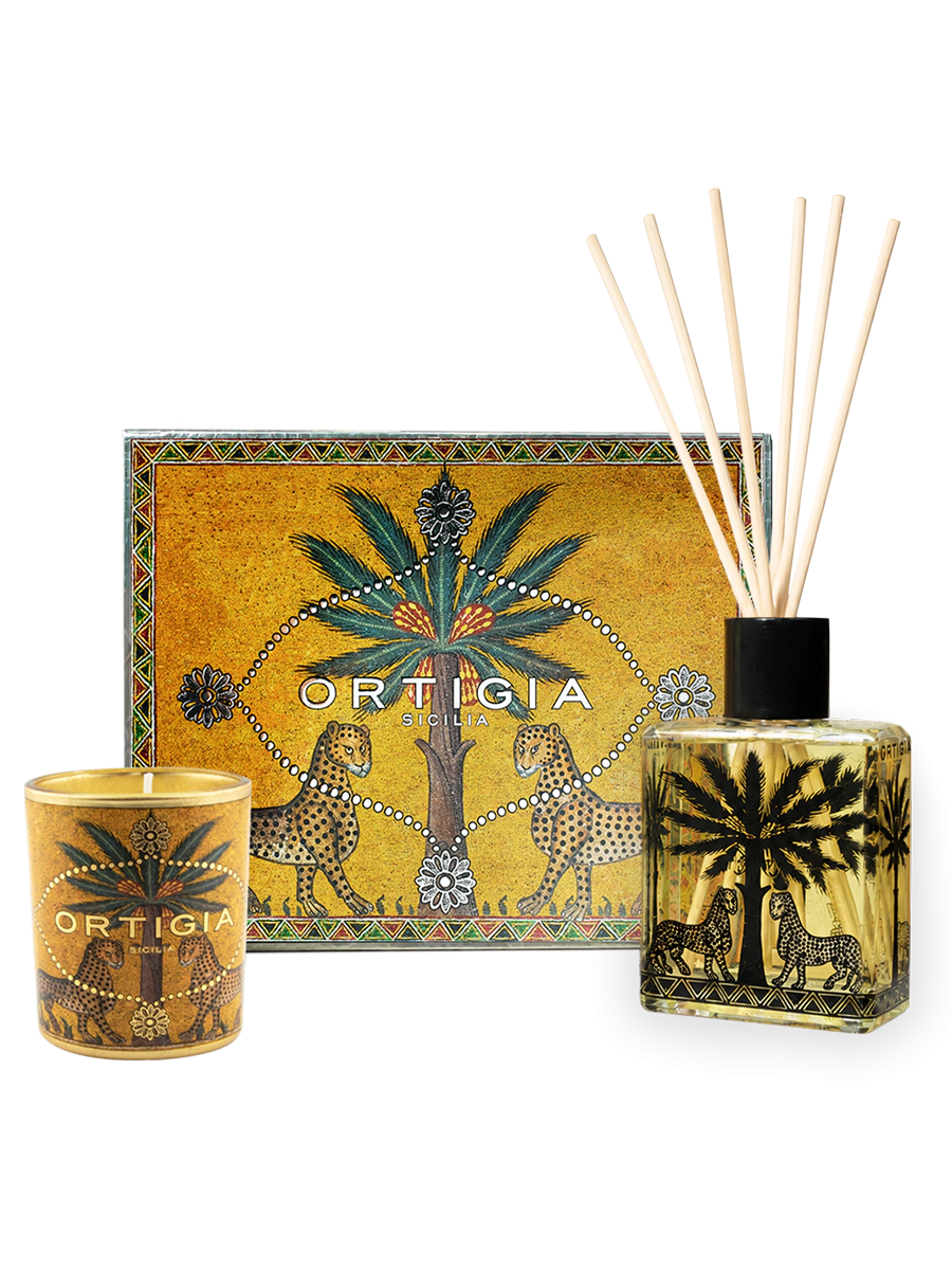 Ortigia Sicilia Zagara Casa Box Diffuser & Decorated Candle